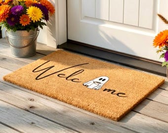Halloween Doormat, Ghost Welcome Mat, Halloween Decor Outdoor, Boo Doormat, Halloween Decor, Funny Door Mats, Funny Halloween Doormat