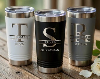 Groomsmen Tumblers, Groomsmen Gifts, Bachelor Party Gift, Custom Tumbler for Men, Personalized Tumbler, Beer Tumbler, Birthday Gift for Him