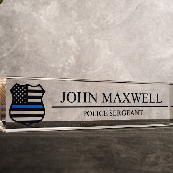 Stanley Name Plate Law Enforcement Etsy