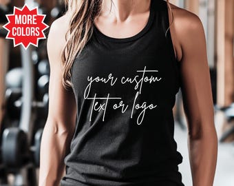 Custom Racer Tank, Personalized Womens Tank Top, Custom Ladies tank, Custom Womens Workout tank top, Custom ladies workout Tank top