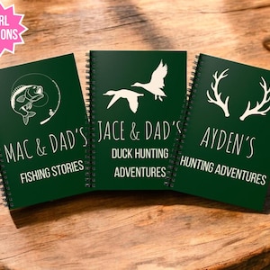 Personalized Hunting Journal, Custom Hunting Adventure Book for Son, Personalized Fishing and Hunting Gifts for kids, Kids Adventure Book