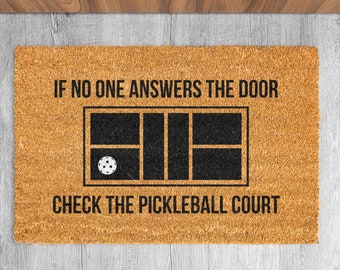 Pickleball Doormat, Pickleball Gifts, Pickleball Court Door Mat, Gift for Pickleball Player, Pickleball Gifts for Women, Pickle, Trophy