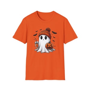 Cute Ghost Shirt, Boo Ghost Shirt, Ghost Tshirt, Halloween Shirt, Womens Ghost Shirt, Halloween Tee, Cute Fall Shirt, Halloween Party Shirt Orange