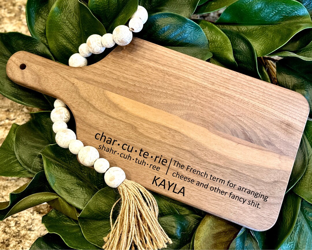 Funny Personalized Charcuterie Definition Cutting Board, Serving Tray