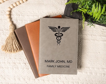 Gift for Doctor, Leather Journal, Medical School Graduation Gift, Personalized Leather Journal, Nurse Preceptor Gift, Christmas Gifts