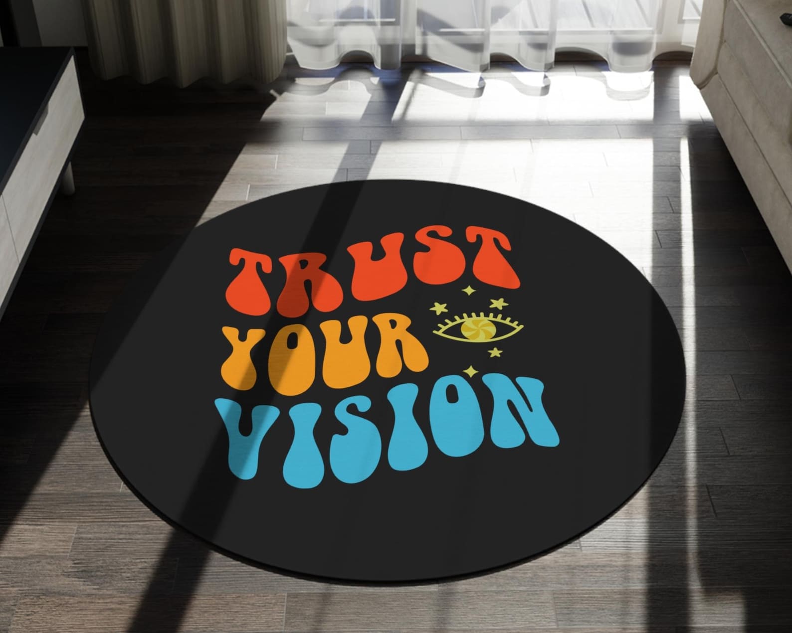 Custom Round Rug, Personalized Business Logo Round Rug, Custom Design ...