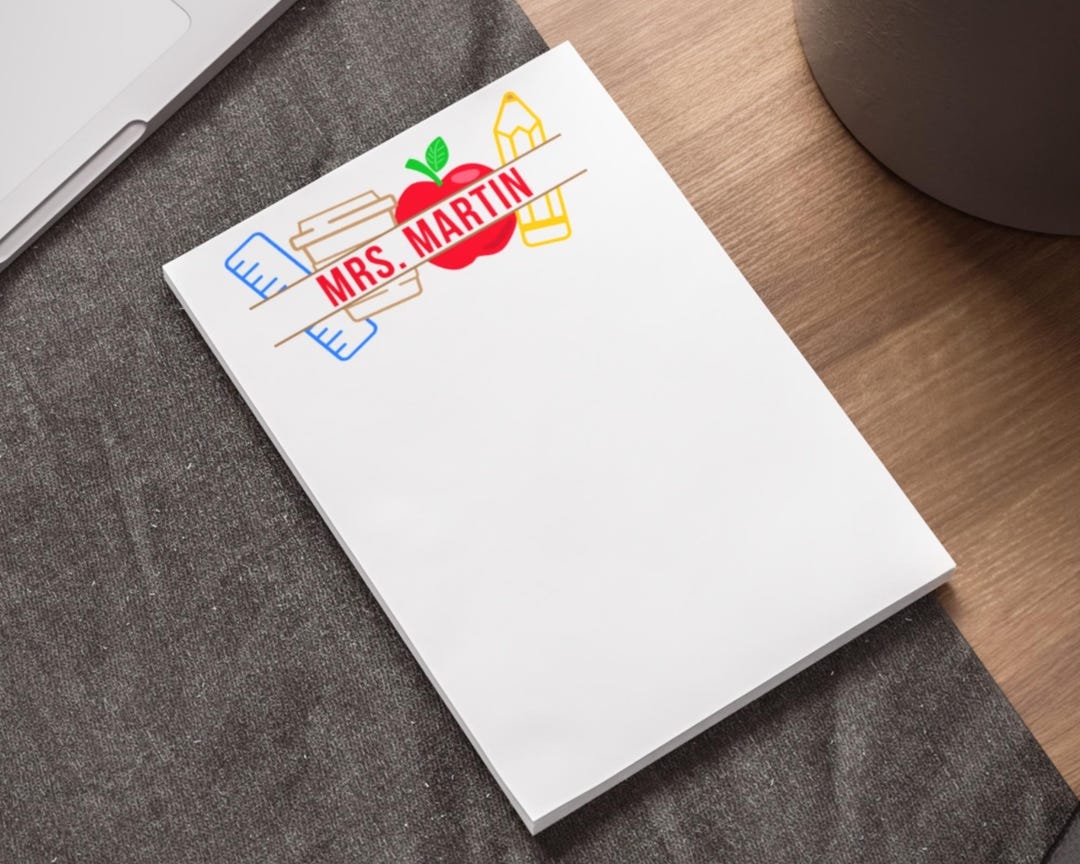 Custom Teacher Name Notepad,back to School Gift,teacher Appreciation ...