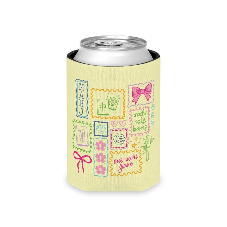 Enfriador de latas de Mahjong, Regalo para noche de juegos, Regalo de Mahjong, Regalo para anfitrión de Mahjong, Recuerdos para fiestas de Mahjong, Regalo para fiestas, Regalos de Mahjong imagen 5