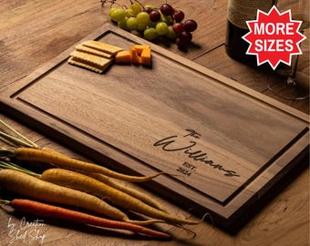 Personalized Cutting Board Wedding Gift, Custom Charcuterie Board, Unique Christmas Gift, Bridal Shower, Engraved Engagement Present