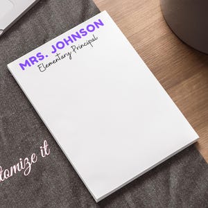 Gift for teachers, school staff Post-it® Note Pads, Personalized Teacher Notepad, Back to school gift for teachers, Principal Gifts