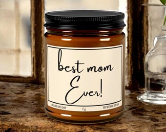 Vela de la mejor mamá del mundo, regalo para mamá primeriza, regalos para el día de la madre para mamá, regalo para baby shower, regalo para futura mamá, vela de soja para mamá, regalo de cumpleaños para mamá