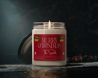 カスタム名入りクリスマスキャンドル、パーソナライズされたクリスマス