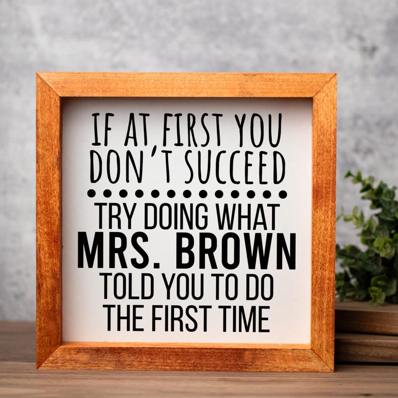 Funny Teacher Classroom Sign, Personalized Gift for Teacher, Classroom Decor, Teacher Gift Ideas, Math Teacher, Teacher Appreciation Gift image 4