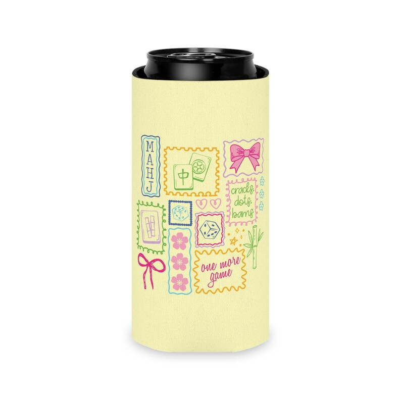 Enfriador de latas de Mahjong, Regalo para noche de juegos, Regalo de Mahjong, Regalo para anfitrión de Mahjong, Recuerdos para fiestas de Mahjong, Regalo para fiestas, Regalos de Mahjong imagen 4