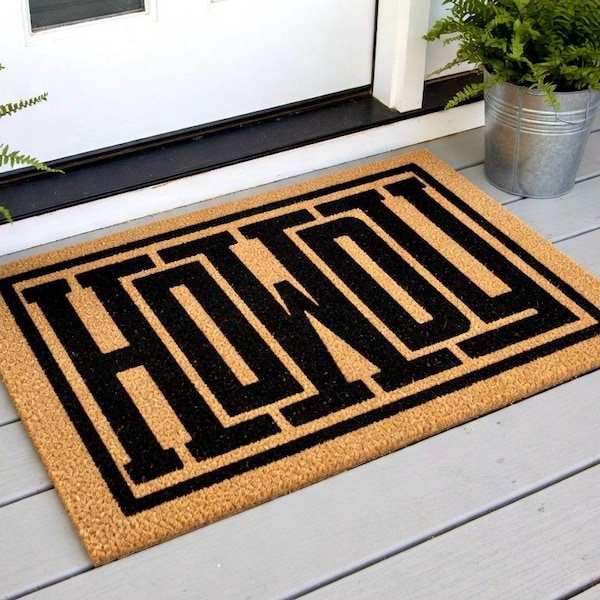 Howdy Doormat, Western Door Mat, Housewarming Gift, Welcome Mat, Texas Doormat, Cowboy Doormat, Farmhouse Decor, Boho Decor, Front Porch Mat