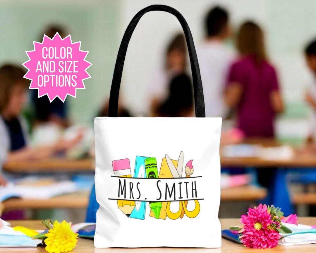 Personalized Teacher Tote Bag Gift for Teachers Tote Bag for Teacher ...