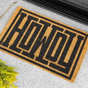Howdy Doormat, Western Door Mat, Housewarming Gift, Welcome Mat, Texas ...