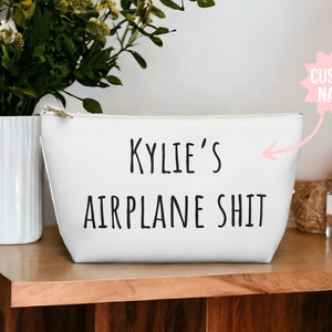 Personalisierte Flugzeug Scheiße Zubehör Beutel, Reisezubehör Tasche, Ladegerät Beutel, lustige Reisebeutel, Reisetasche, Zubehör Beutel