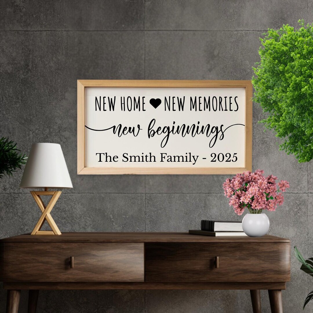 New Home Sign Personalized, New Home Gift, Wedding Gift, Newlywed Gift