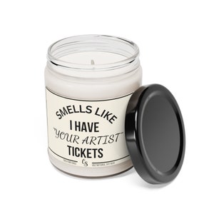 Smells like I Have Tickets Candle, Tickets Gift, Personalized Tickets, Surprise with Tickets, Concert Tickets Gift, Concert Christmas image 6