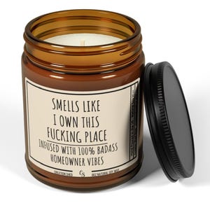 New Homeowner Gift, Housewarming Candle, Funny New House Gift, Christmas Gift, Closing Gift, Condo Owner, Closing Gift for House image 4