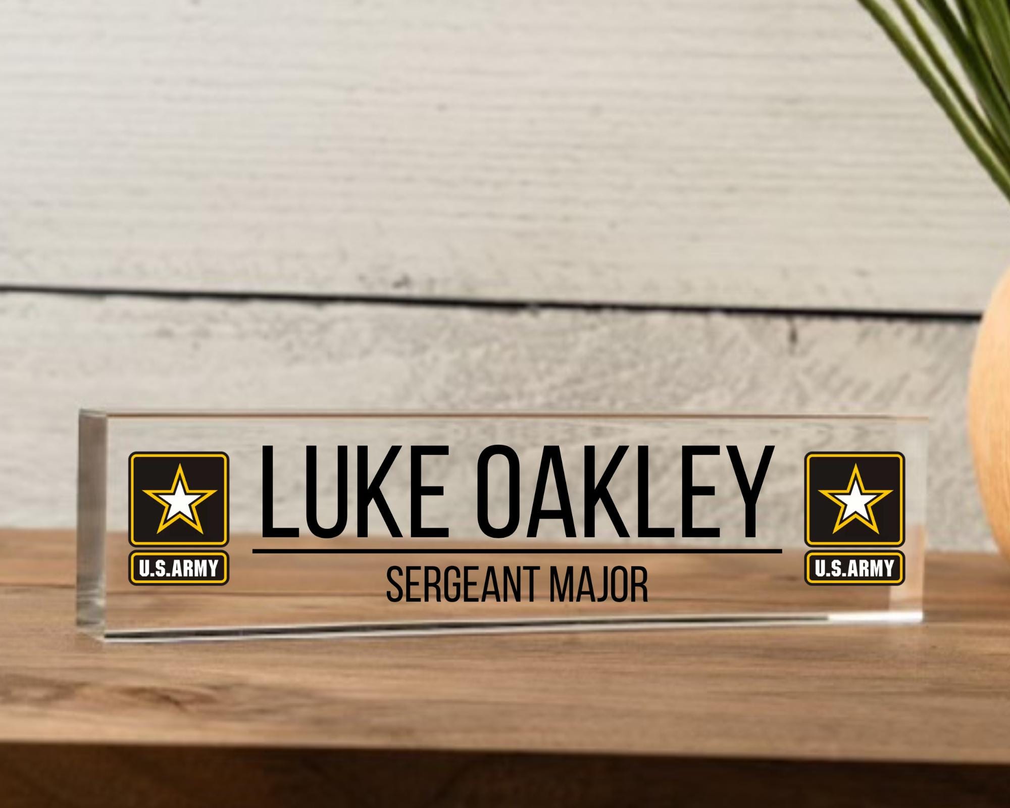 US Navy Name Plate With Rank, US Navy Desk Decor, Navy Gifts, US