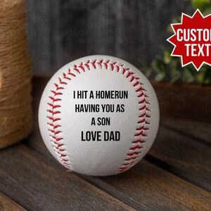 Personalized Baseball, custom text baseball, groomsman gift, dad gift, son gift from dad, custom baseball gifts, custom text name baseball