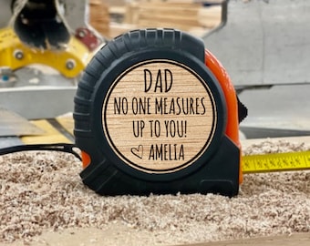 No One Measures Up Personalized Tape Measure, Fathers Day Gift From Daughter, Personalized Gifts For Dad, Fathers Day Sale, Fathers Day Deal