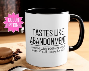 Smells Like Abandonment Mug, Moving Away Gift, Coworker Leaving, Goodbye Gift for Coworker, Gift for Friend, Funny Retirement Present
