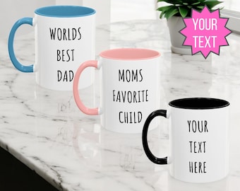 Mug avec texte personnalisé, Tasse à café personnalisable, Mug texte personnalisé avec vos mots, Mug à café avec citation en céramique, Cadeau de Noël/anniversaire