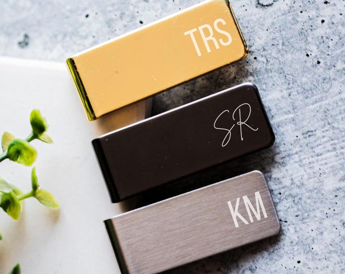 Personalized Money Clip, Anniversary Gift for Him, Groomsmen Gifts, Engraved Metal Money Clip, Husband Gift, Boyfriend Gift, Minimalist Gift