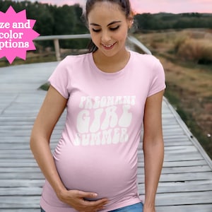 Koszulka letnia dla ciężarnej dziewczyny, Koszulka ciążowa, Koszulka na Dzień Matki, Ogłoszenie o dziecku, Ujawnienie ciąży, Prezent na baby shower, Prezent dla nowej przyszłej mamy