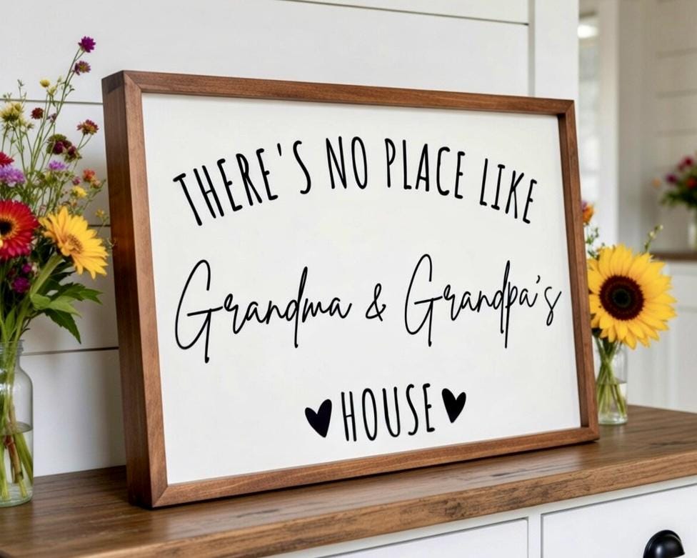 There's No Place Like Grandma and Grandpa's House, Mothers Day Gift for ...