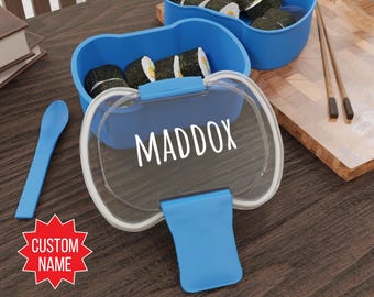 Kids Lunch Box, Personalized Kids Lunch Box, Custom Name Two-tier Bento Box, Custom Student Lunch Box, Custom Bento box, kids food container