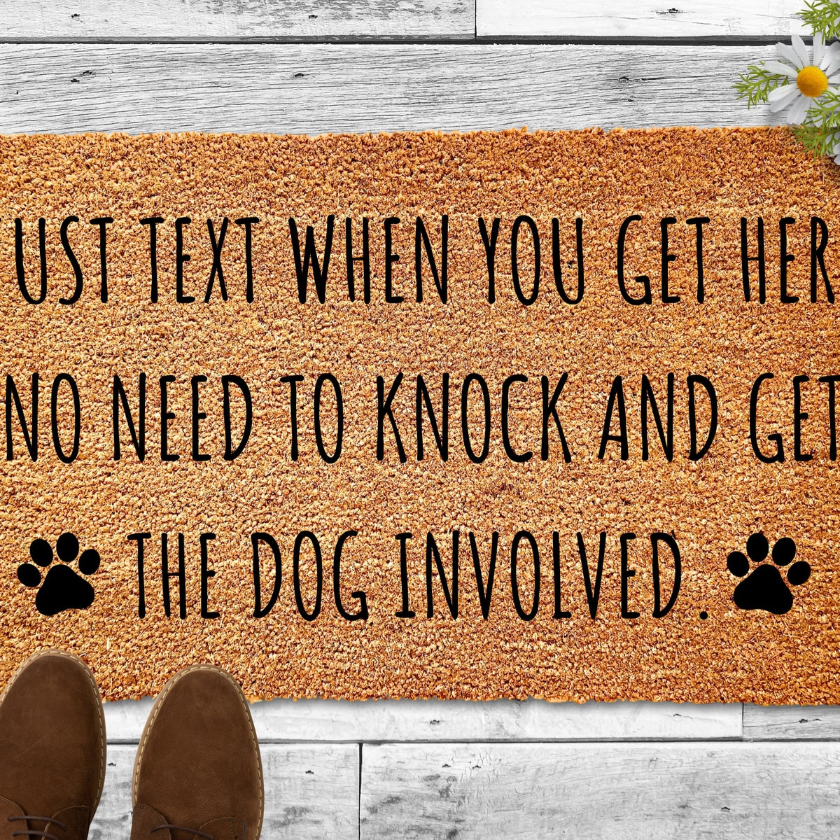 Text Us When You're Here, No Need to Get the Dogs Involved Doormat, Dog Doormat, Funny Dog Doormat, Dog Welcome Mat, Dog Lover Owner Gift - Etsy