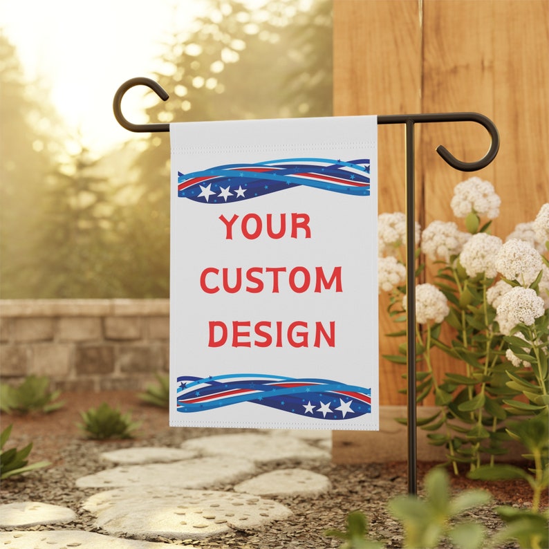 Custom Garden Flags, Personalized Gift, Yard Display Porch Decor Event Banner, Print Image Logo Text Personalized Flags Multiple sizes image 8