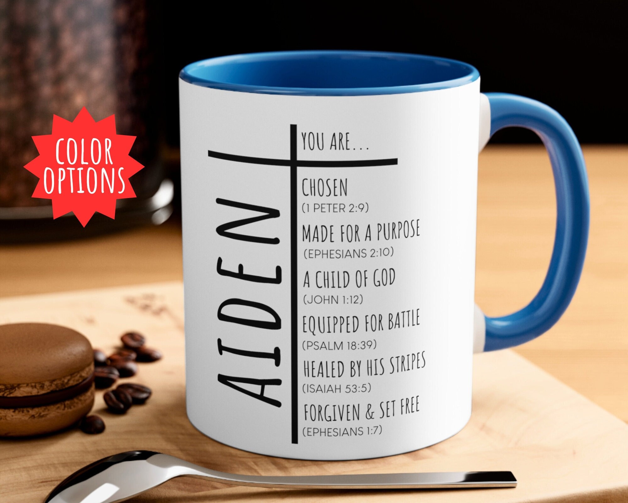Personalized Christian Mug for Men, Religious Gifts, Sympathy Gift,Birthday Gift,Pastor Gifts,Youth Pastor,Christian Coffee Cup, Bible Verse