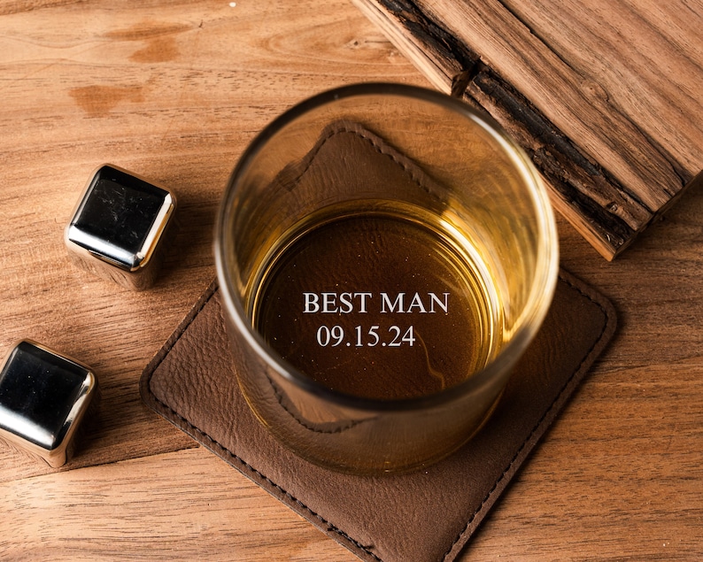 Groomsmen Whiskey Glasses, Groomsmen Gift Idea, Engraved Old Fashion, Personalized Groomsmen, Best Man Gift, Groomsmen Proposal Gifts Bottom EngravingOnly