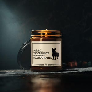 French Bulldog Gifts, Funny French Bulldog Candle, Funny French Bulldog Gift, French Bulldog Mom, Bulldog Owner Gift, Bulldog Farts Candle image 2
