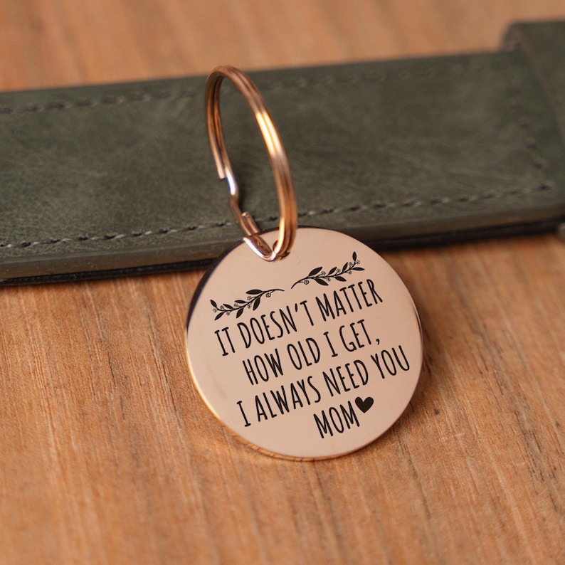 I Need You Mom Keychain Charm, Gifts for Mom, Mom Gifts, Small Gifts for Mom, Mothers day gifts for mom from daughter, son,Mom Birthday Gift image 2