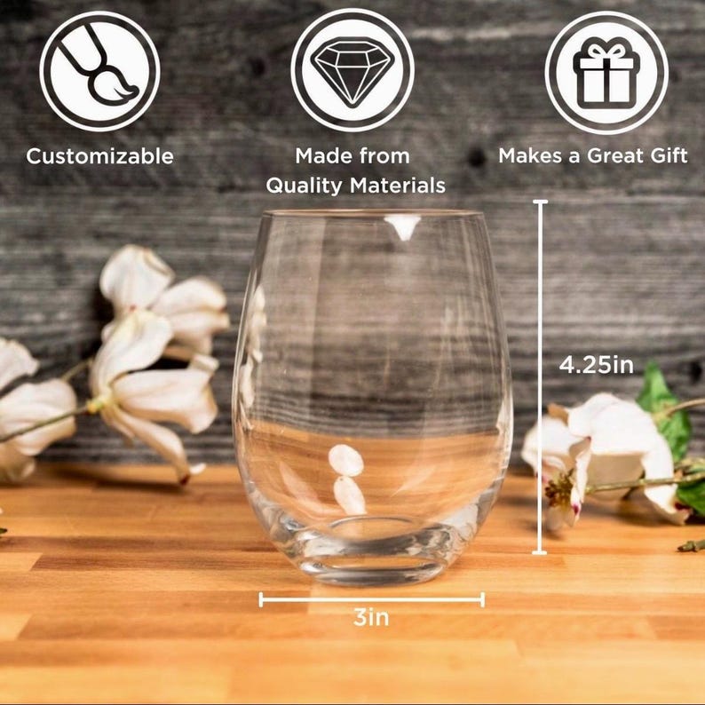Mahjong Stemless Wine Glass, Mahjong Gifts, Mahj Player Gift, Mahj Party Glasses, Mahj Wine Glass image 4
