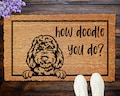 How Doodle You Do Doormat, Goldendoodle, Labradoodle, Dog Gift, Dog Decor, Dog Rug Welcome Mat, Dog Saying, Dog Lover Gift, Doodle Gifts