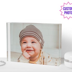 Custom Photo Gift, Acrylic Picture Frame, Acrylic Photo Block, Gift for Him, Gift for Dad, Personalized Photo, Christmas Gift for Mom,