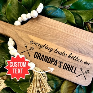 Father’s Day Cutting Board, Father’s Day Gift, Personalized Cutting Board, Grandpa Gift, Gift for Father, Gift for Grandfather, Barbeque BBQ