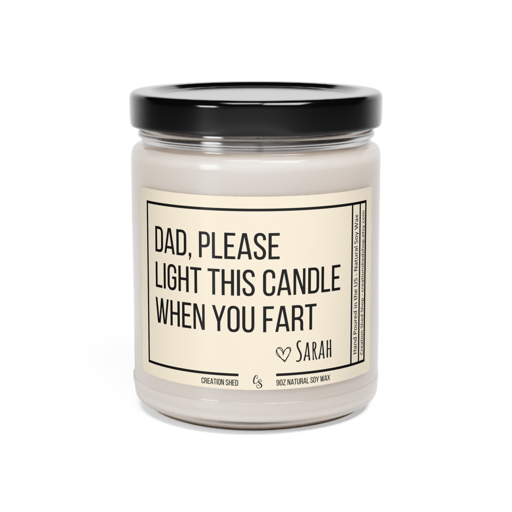 Regalo per papà, Candela profumata con frase divertente,Buona festa del papà! Essere mio padre è davvero l'unico regalo di cui hai bisogno - Italia