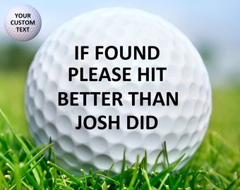 If Found, Please Hit Better Than Name Did Personalized Golf Balls, Valentine's Day gift, Golf Gifts for Men, your text, Funny Gift for Guys