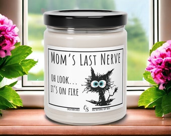 Bougie Last Nerf de maman, cadeau maman de sa fille, cadeau fête des mères, cadeau drôle pour maman, cadeau pour maman, bougie pour la fête des mères, cadeau bougie drôle