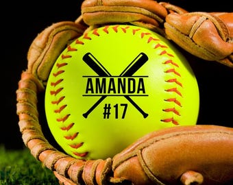 Personalized Softballs, Custom Baseball, Team Balls, League Balls, Softball Gifts, Softball Season Gift Ideas, Keep Sakes, Engraved Softball