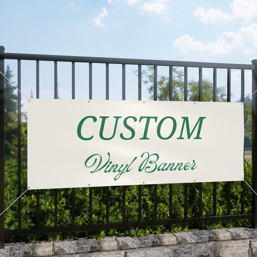 Custom Vinyl Banner, Your Custom Text/design, Any Color Image Text Logo ...