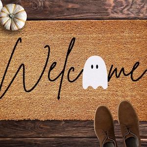 Halloween Doormat, Ghost Welcome Mat, Halloween Decor Outdoor, Boo Doormat, Halloween Decor, Funny Door Mats, Funny Halloween Doormat